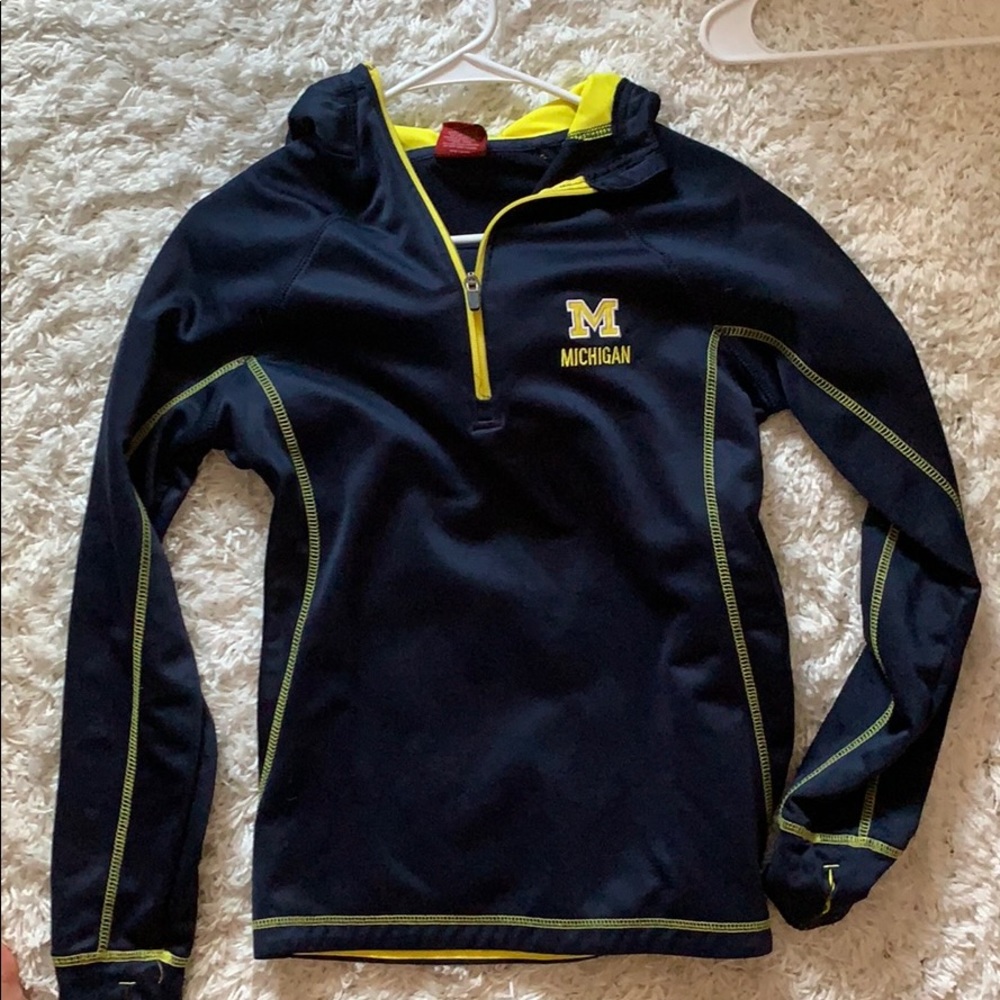 Michigan long sleeve quarter zip